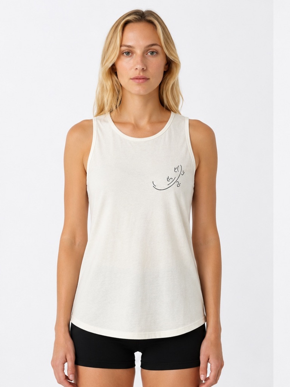 Roatan Bay Islands Honduras Lizard White 100% Cotton Tank Top Size Small Unisex